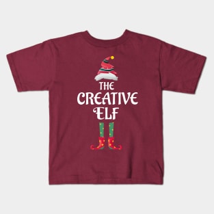 The Creative Christmas Elf Matching Pajama Family Party Gift Kids T-Shirt